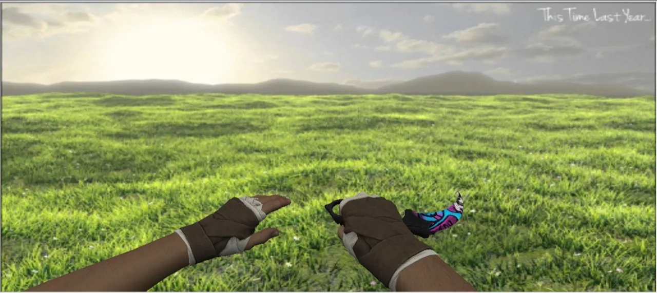 Скриншот Керамбит «Горячие грезы» для CS 1.6: p_ и v_ модели, анимация осмотра, звуки и качество текстур