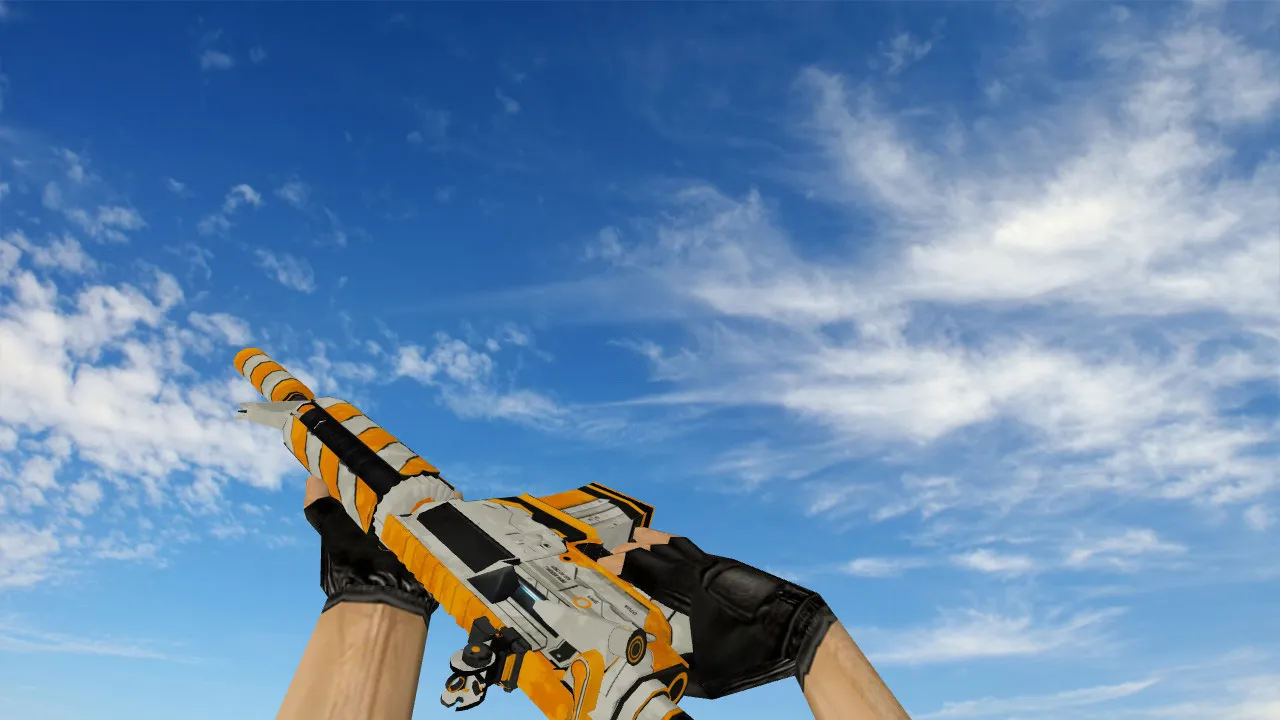 Скриншот Модель M4A4 Area 51 v_m4a1a4_p для CS 1.6: звуки, анимация осмотра и четкие текстуры