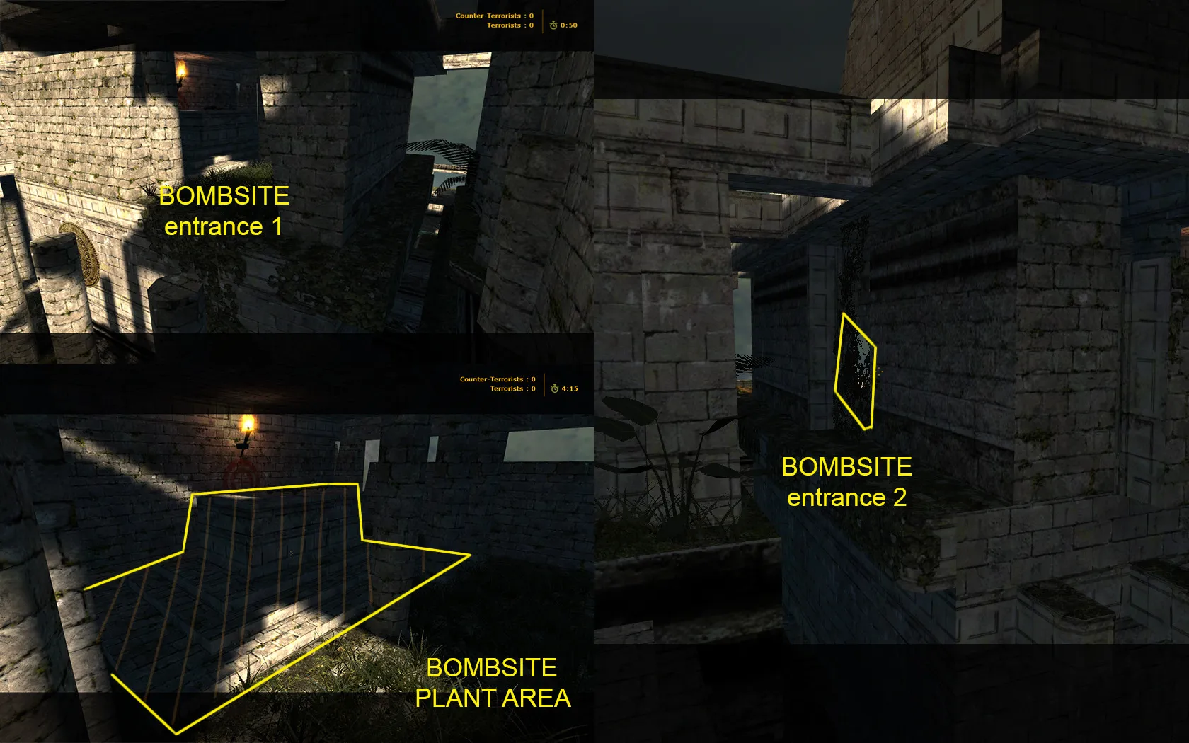 Скриншот  de_enlightment карта для CS 1.6: точки, пути, .nav для ботов, оптимизация wpoly/epoly и баланс сторон