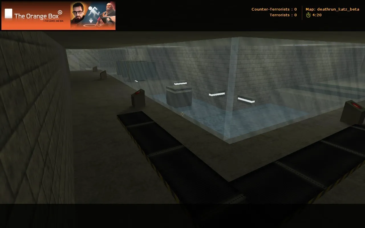 Скриншот  deathrun_katz_beta — карта deathrun для CS 1.6: раунды, ловушки, кт/т тактика и точки контроля