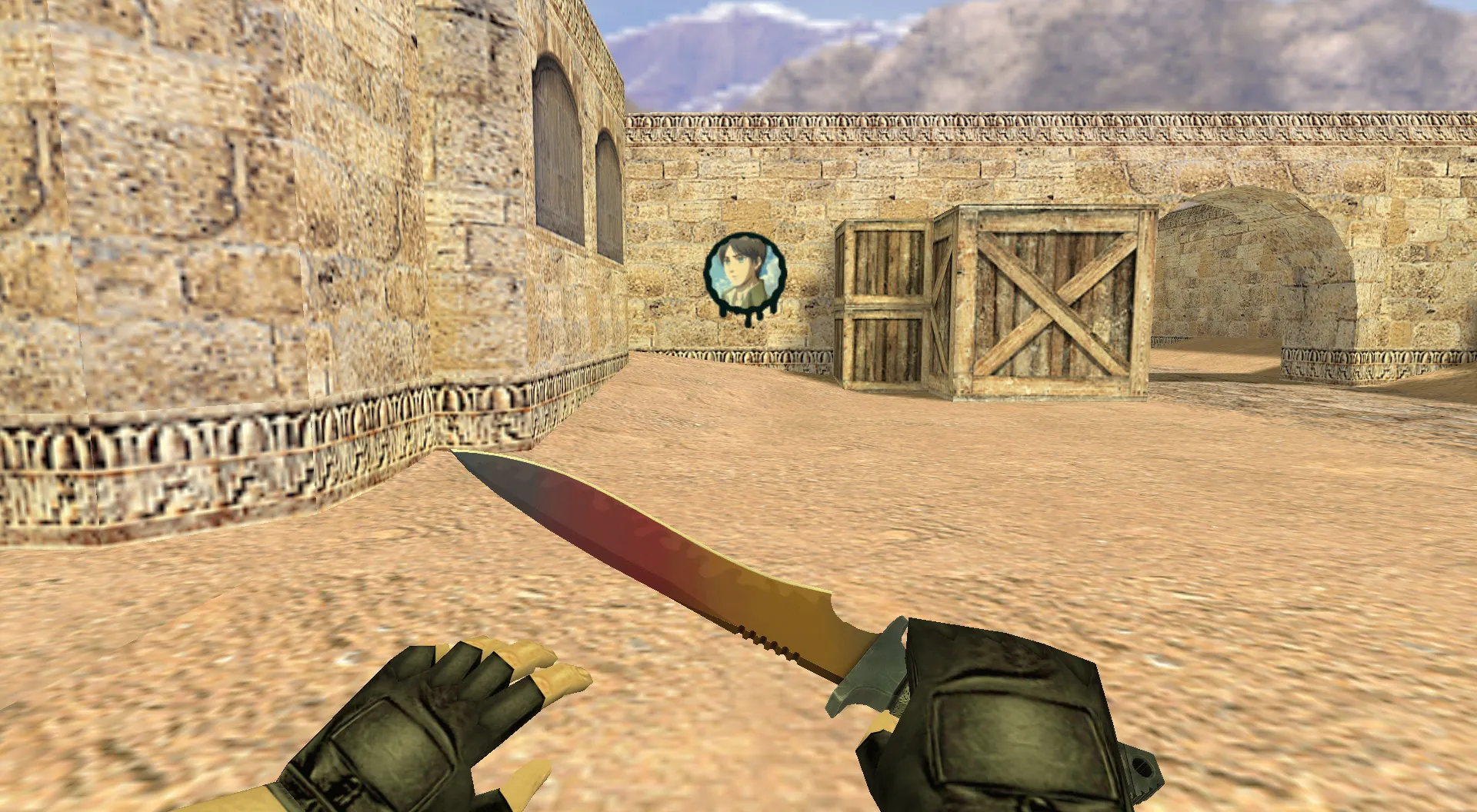 Скриншот Граффити «Эрен Йегер» для CS 1.6 - Аниме Граффити