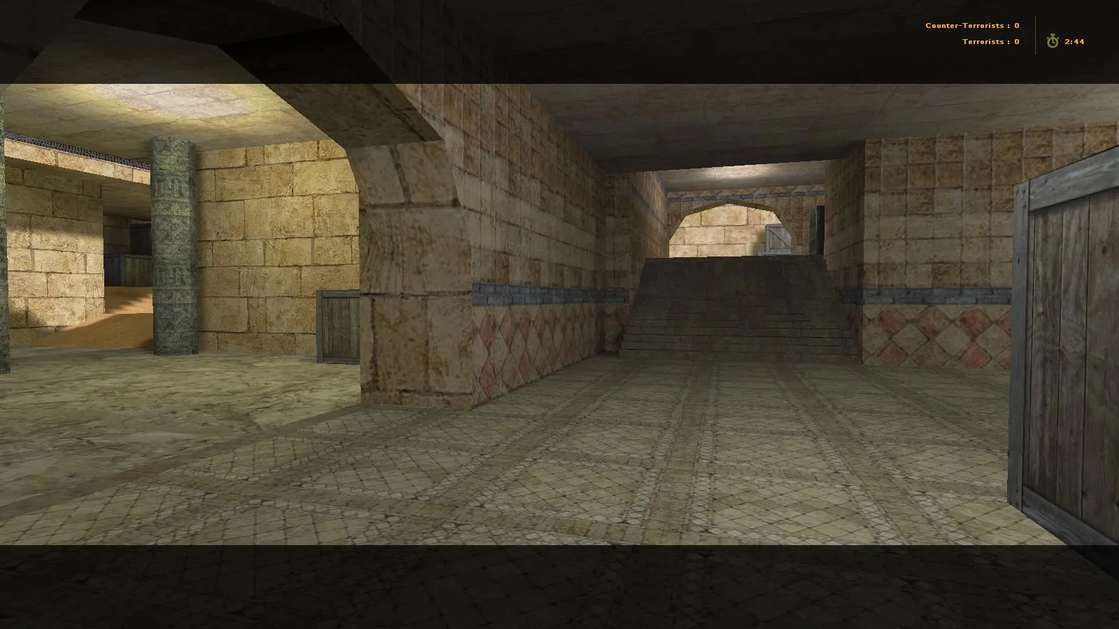 Скриншот  Карта de_heroes для CS 1.6: баланс сторон, точки, .nav для ботов, оптимизация wpoly/epoly