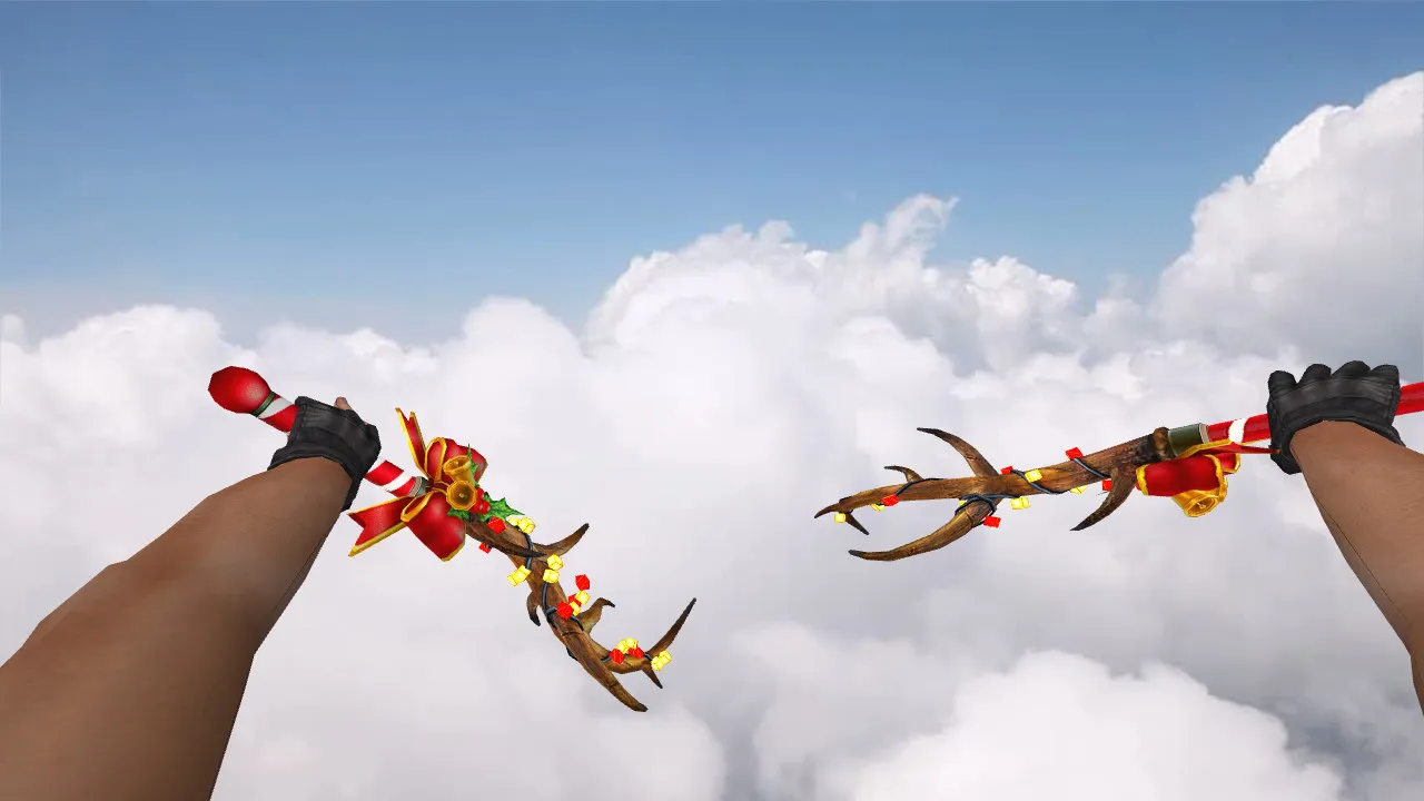 Скриншот Нож «Рога оленя» v_ и p_ модель для CS 1.6: звуки, анимация осмотра, текстуры, настройка и установка