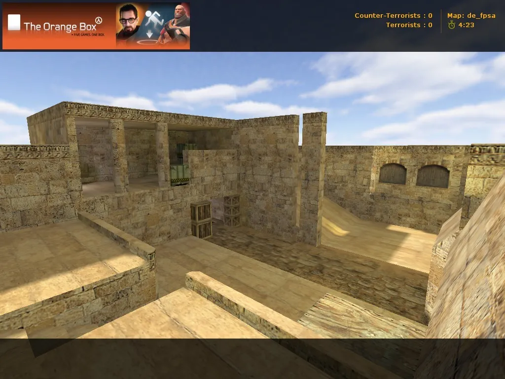 Скриншот  Карта de_fpsa для CS 1.6: тактика, точки, оптимизация, нав для ботов и настройка под сервер