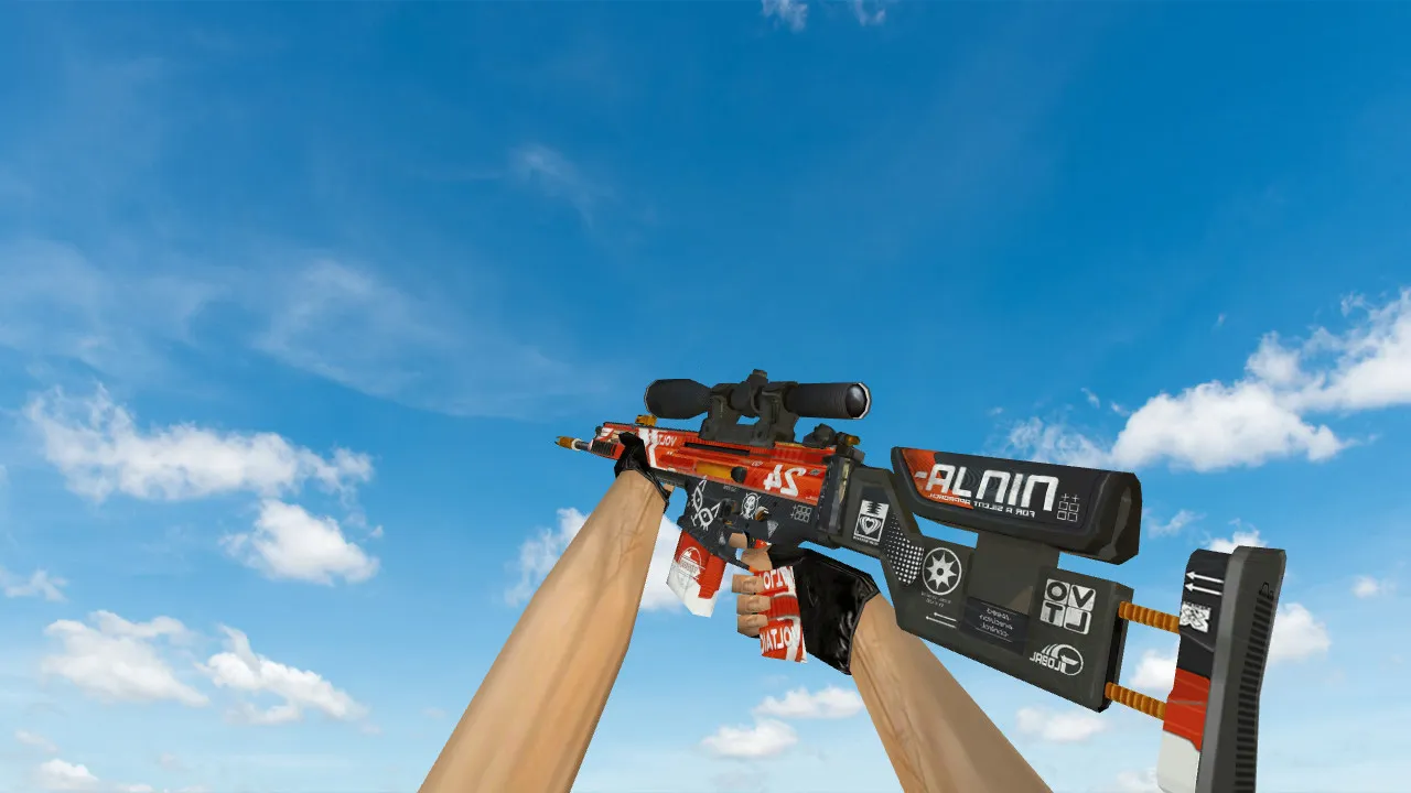 Скриншот  Пак моделей оружия «Кровавый спорт» для CS 1.6: v_ p_ w_ модели, звуки, анимация осмотра