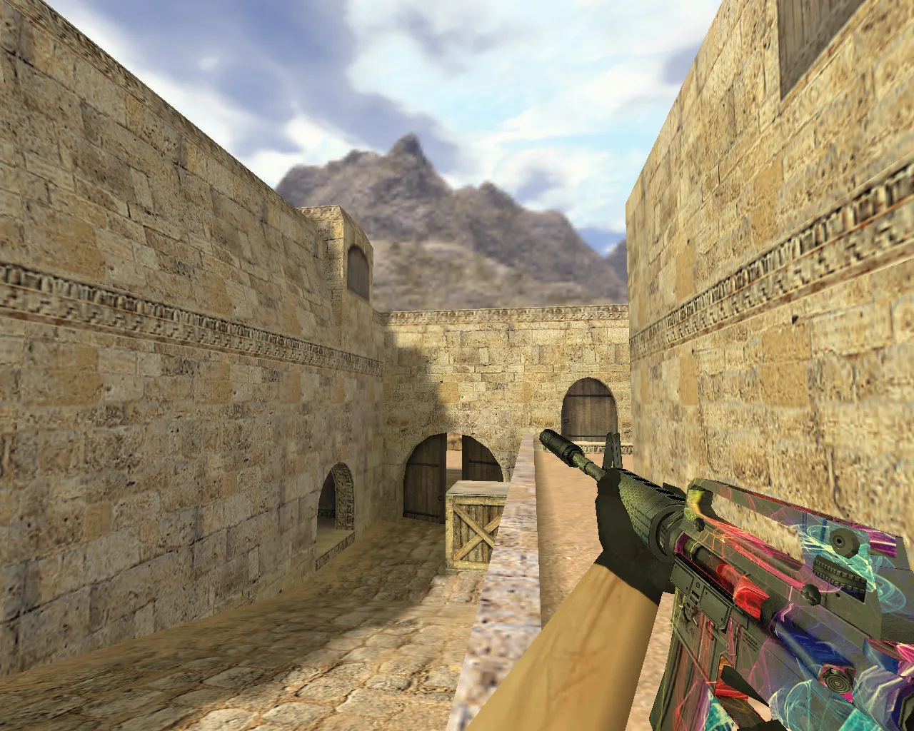 Скриншот Модель M4A1 «Неоновый туман» v_ для CS 1.6: p_ w_ модели, звуки, анимация осмотра и текстуры