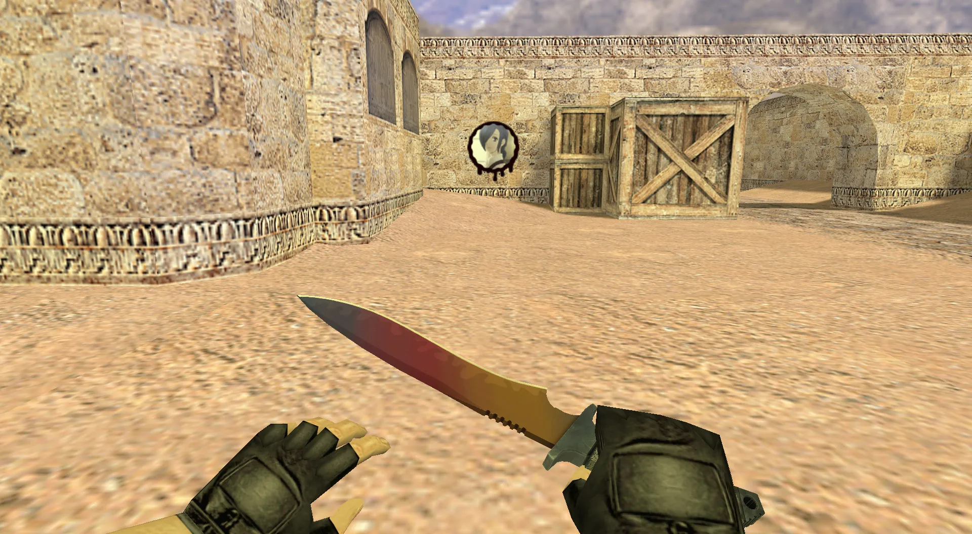 Скриншот Граффити «Тоука Киришима» для CS 1.6 - Уникальные скины аниме