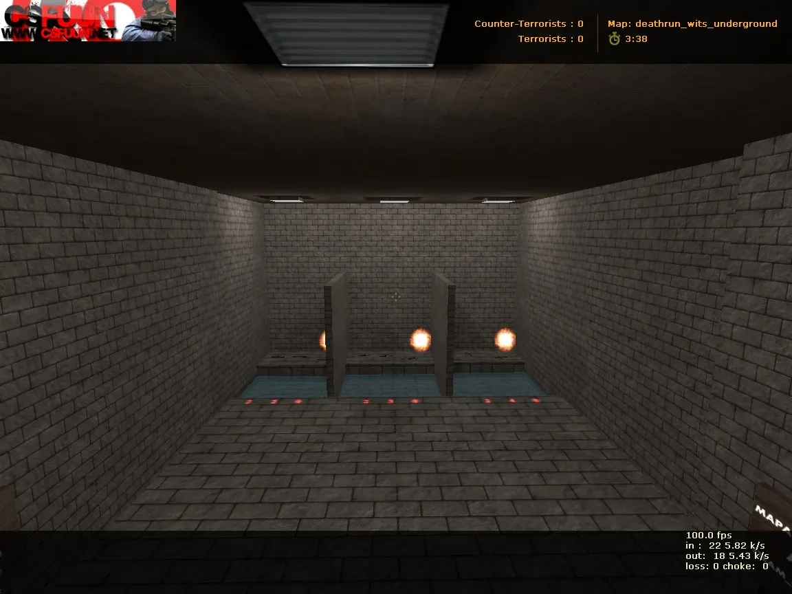 Скриншот  deathrun_wits_underground для CS 1.6: точки, боты, .nav и оптимизация карты