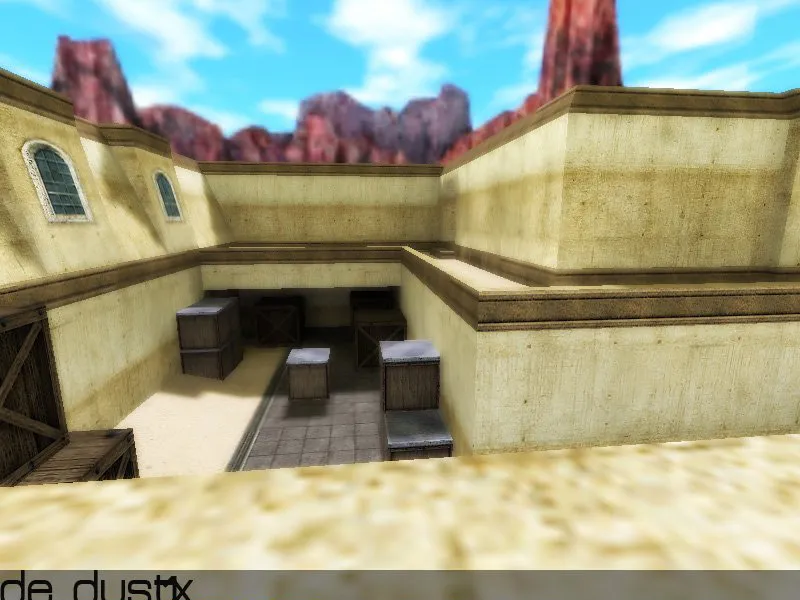 Скриншот  Карта de_dust1x для CS 1.6: точки, раунды, .nav и оптимизация wpoly/epoly