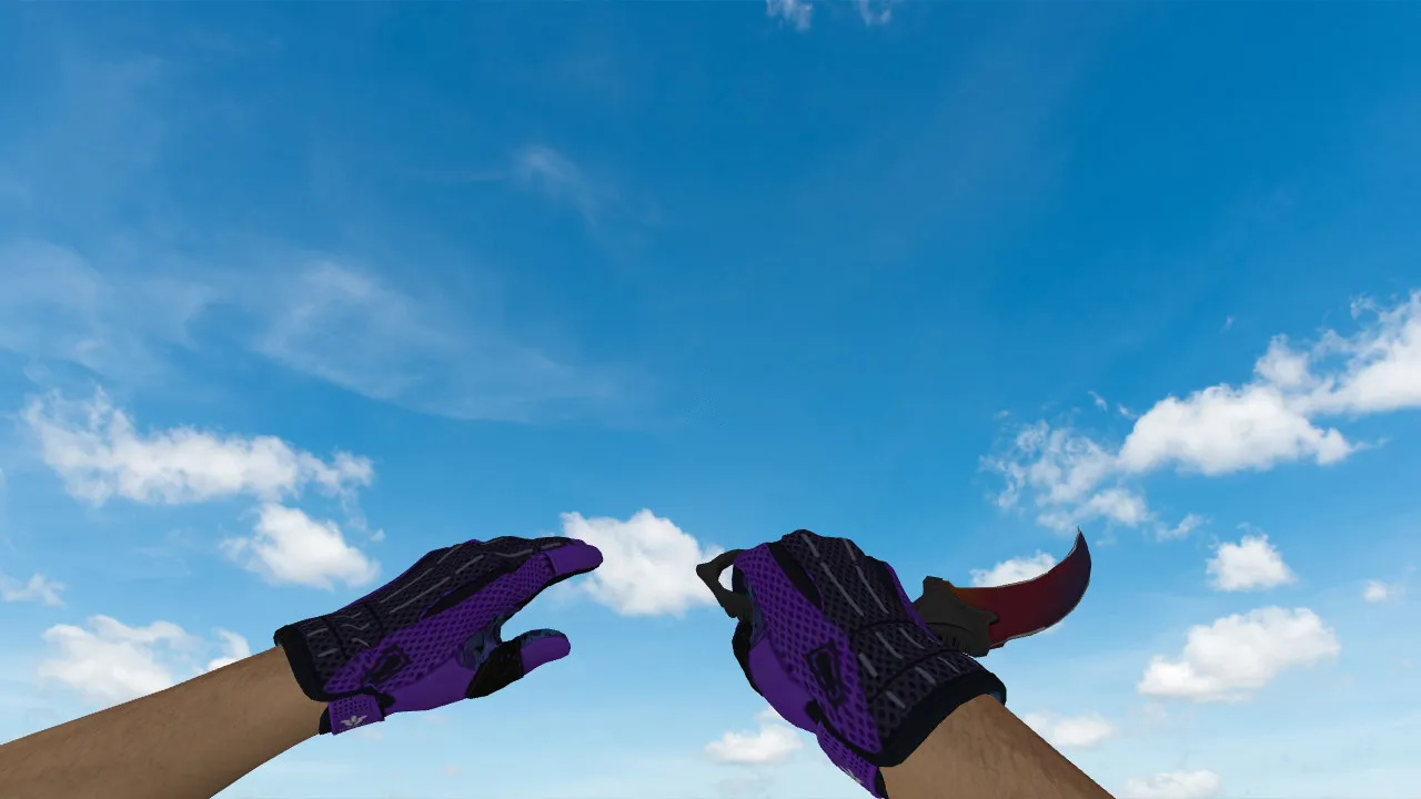 Скриншот Модель v_ ножа керамбит «Темный градиент» для CS 1.6: p_ и w_ модели, звуки, анимация осмотра