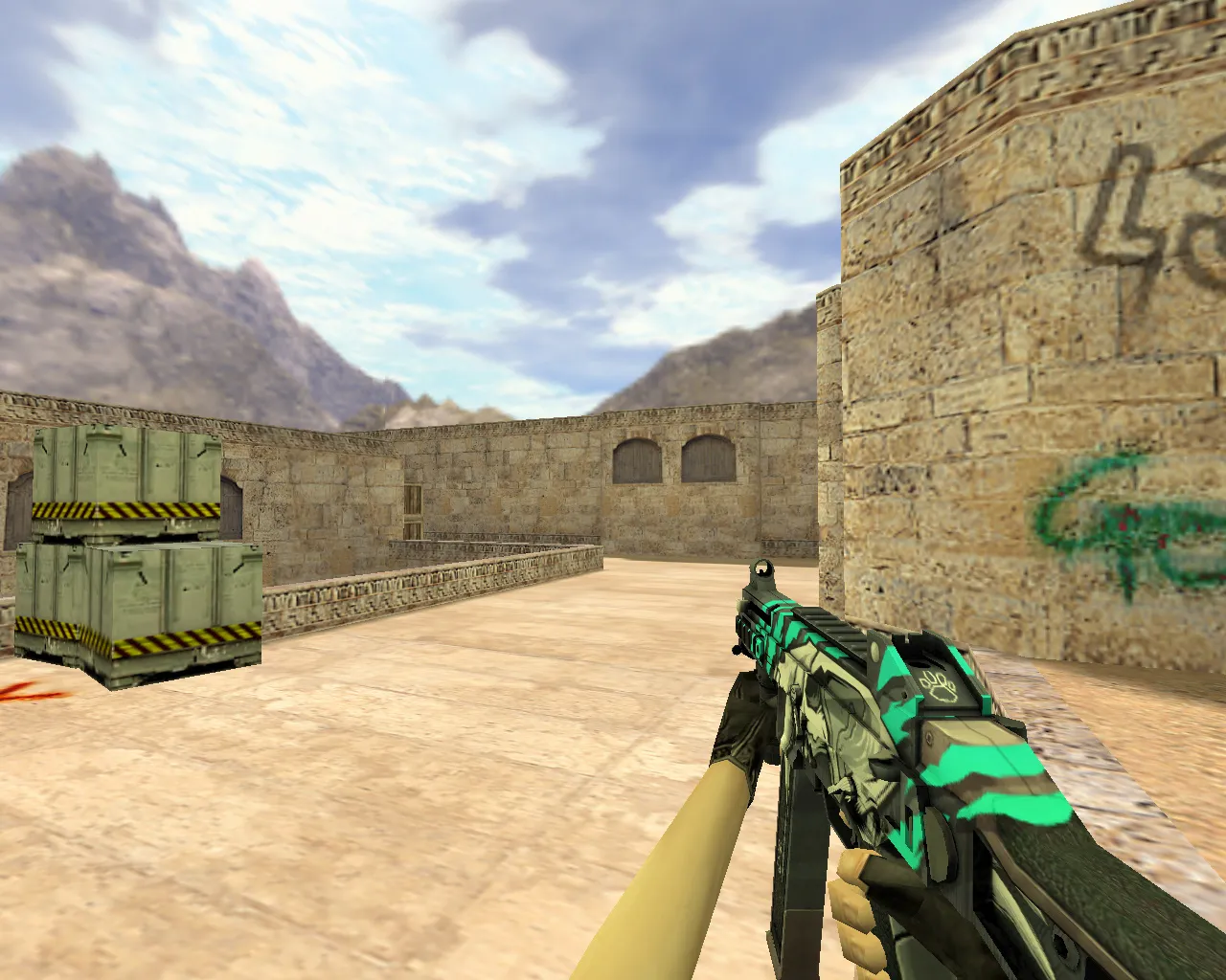 Скриншот Скачать модель UMP-45 Первобытный саблезуб для CS 1.6