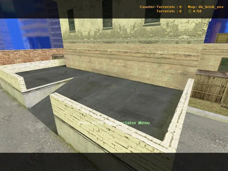 Скриншот  de_brick_env для CS 1.6: тактика, точки, .nav для ботов, оптимизация wpoly/epoly