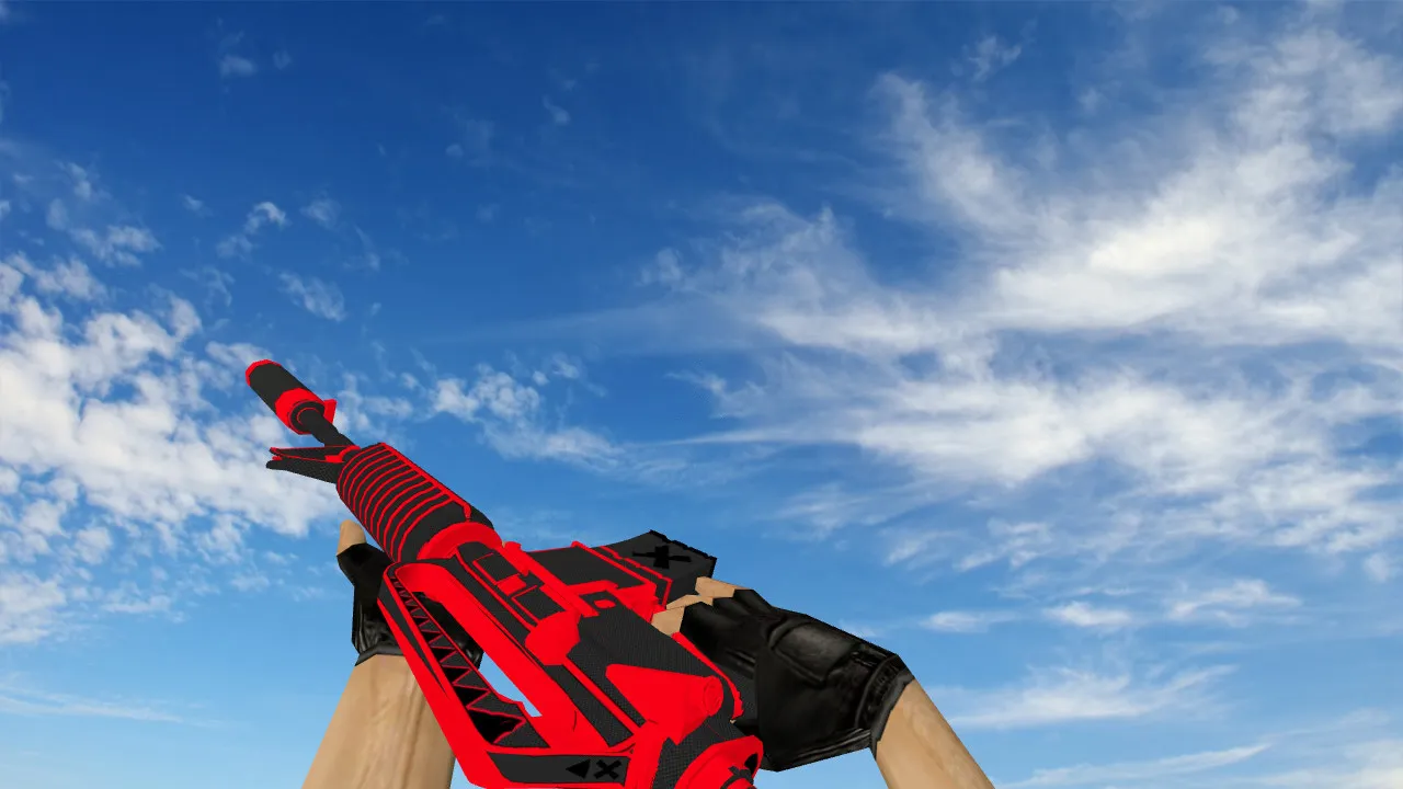 Скриншот Модель M4A1 X-Force Redline v_ p_ w_ для CS 1.6: звуки, анимация осмотра и качество текстур