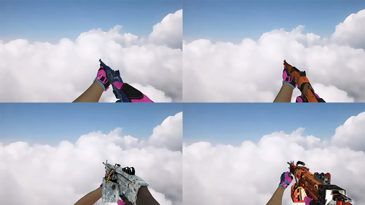 Скриншот  Пак оружия с перчатками Порок для CS 1.6: v_ и p_ модели, звуки, анимация осмотра, качество текстур