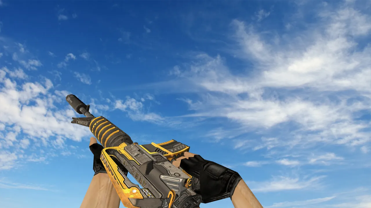 Скриншот Модель M4A1 Stinger v_m4a1p, p_m4a1p, w_m4a1 для CS 1.6: звуки, анимации осмотра и текстуры