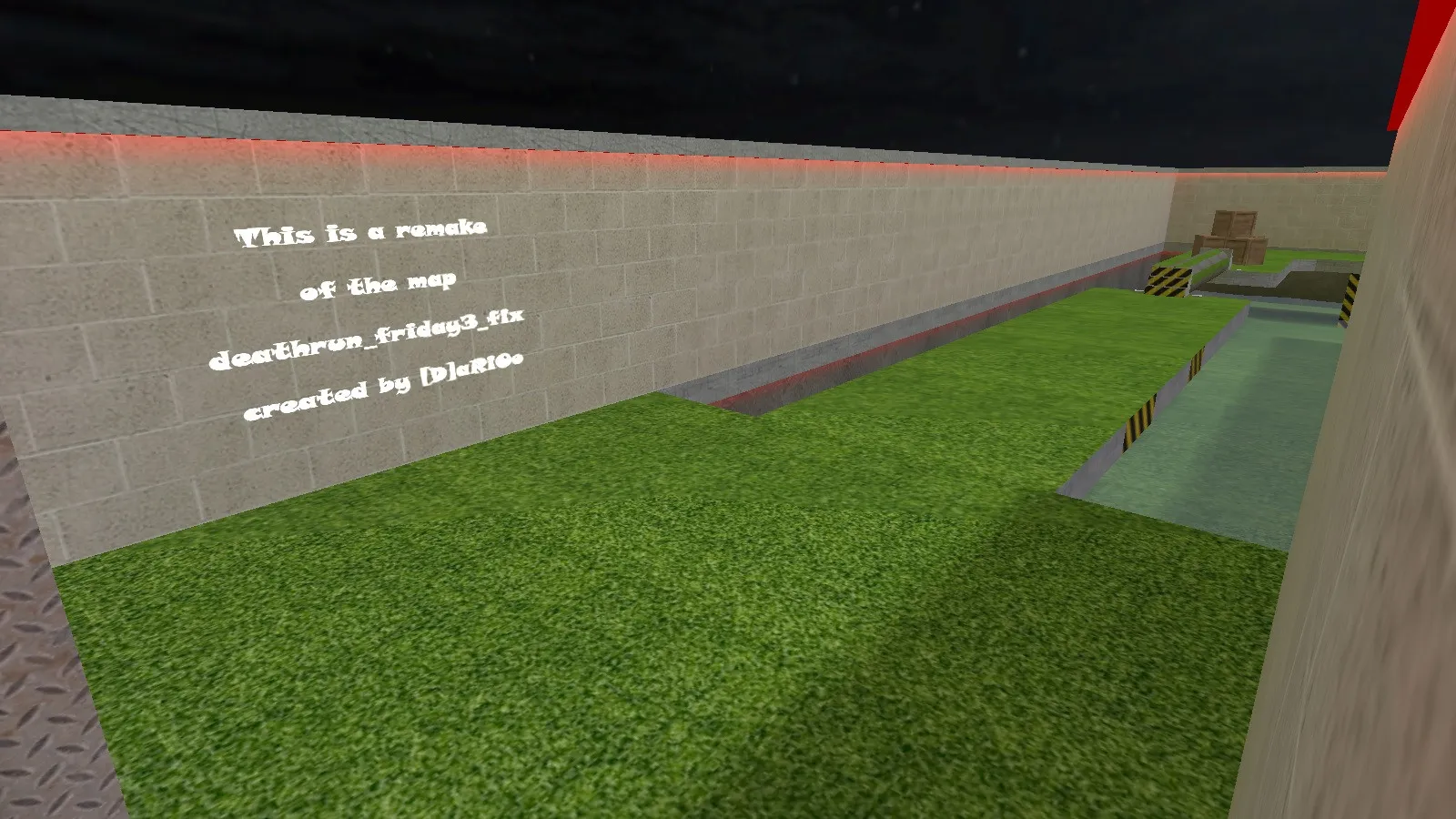 Скриншот  deathrun_friday3_rmk для CS 1.6: карта deathrun, точки, маршруты, .nav и оптимизация wpoly/epoly