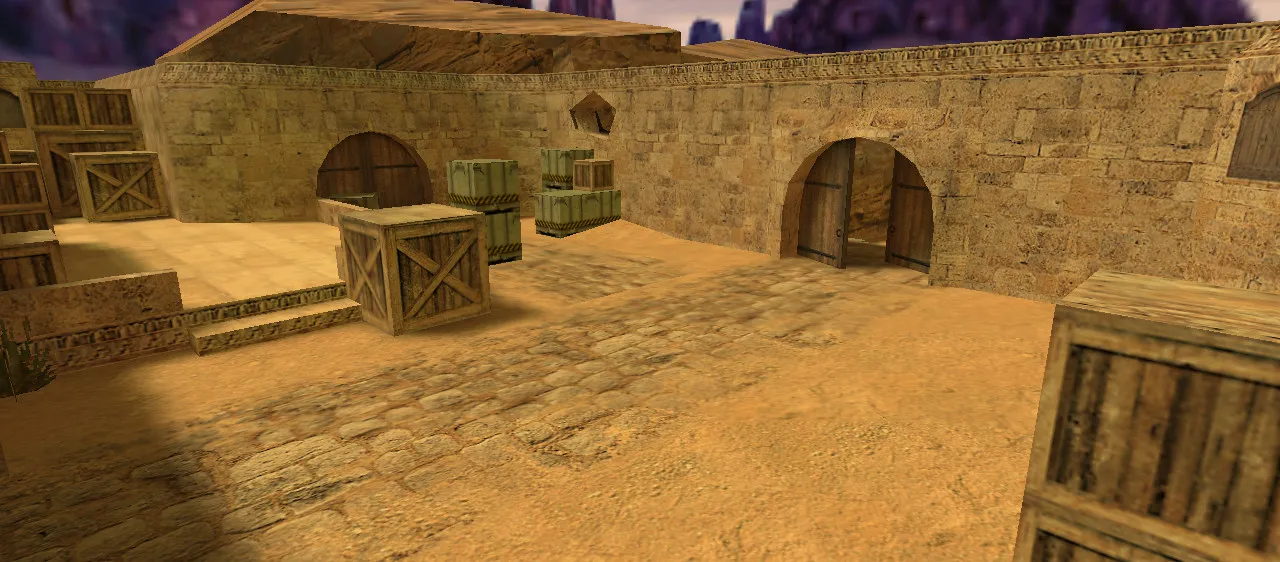 Скриншот  de_dust2_dawn для CS 1.6: тактика, точки, оптимизация и запуск карты