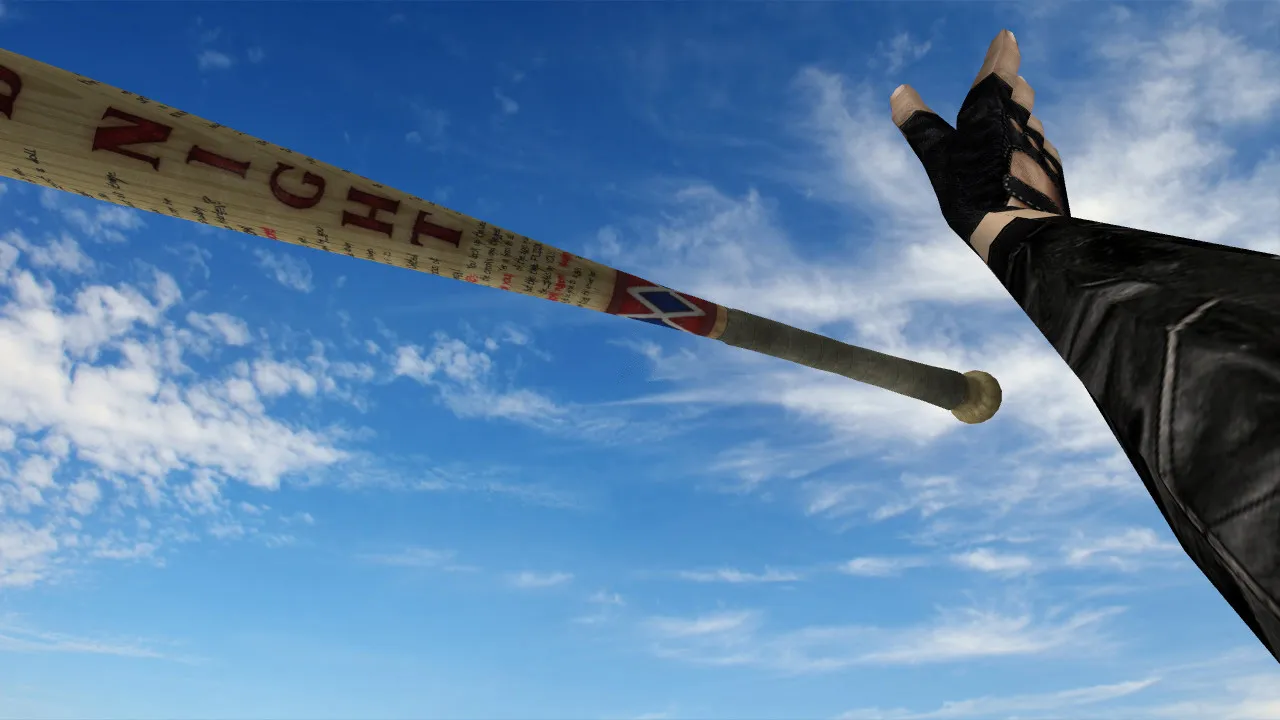 Скриншот v_ модель ножа «Бита Харли Квин» для CS 1.6: звуки, анимация осмотра, качество текстур