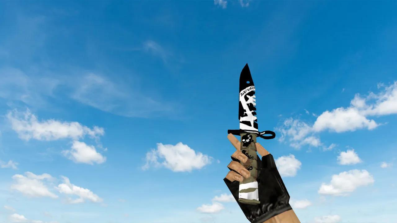 Скриншот Модель ножа v_ w_ p_ «Штык-нож M9 Пустынный повстанец» для CS 1.6: звук, анимация осмотра, текстуры