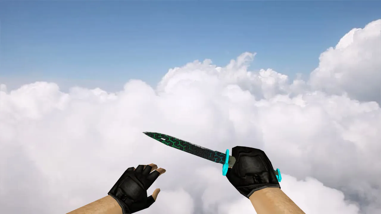 Скриншот  Модель «Bayonet Polymer» (v_, p_, w_) для CS 1.6: звук, анимация осмотра, качество текстур