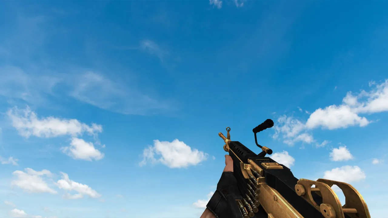 Скриншот  Пак моделей оружия Golden Weapon Pack для CS 1.6: v_, p_, w_ модели, звуки, анимация осмотра и настройки качества текстур