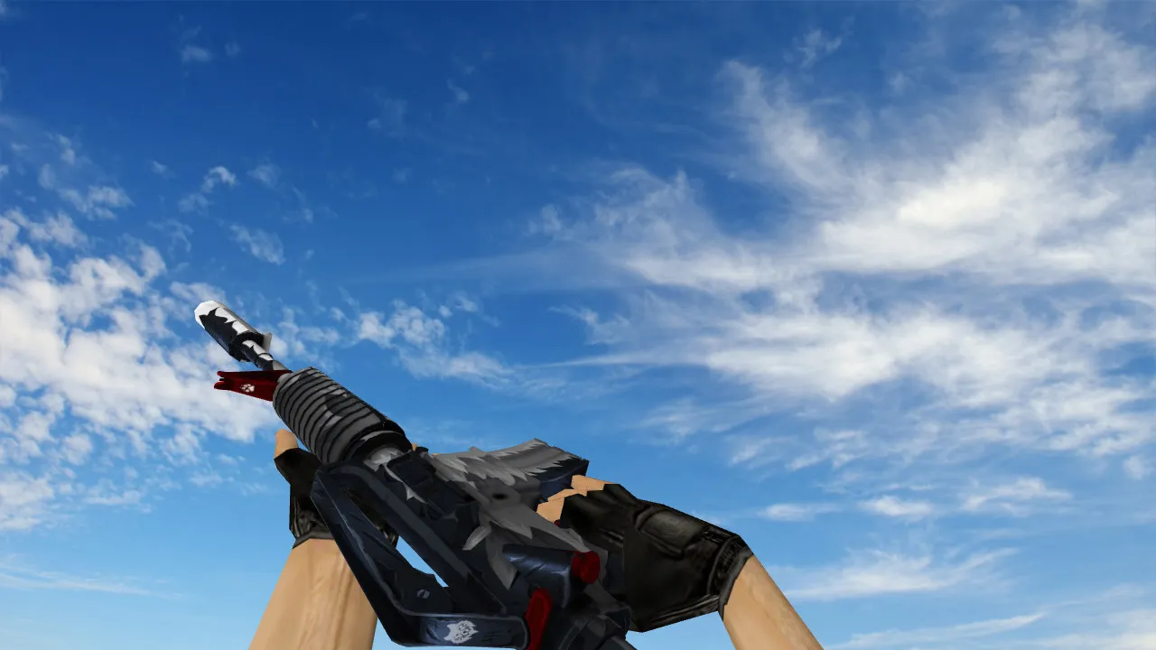 Скриншот Модель M4A1 White Fang (v_, p_, w_) для CS 1.6: звуки, анимация осмотра, текстуры