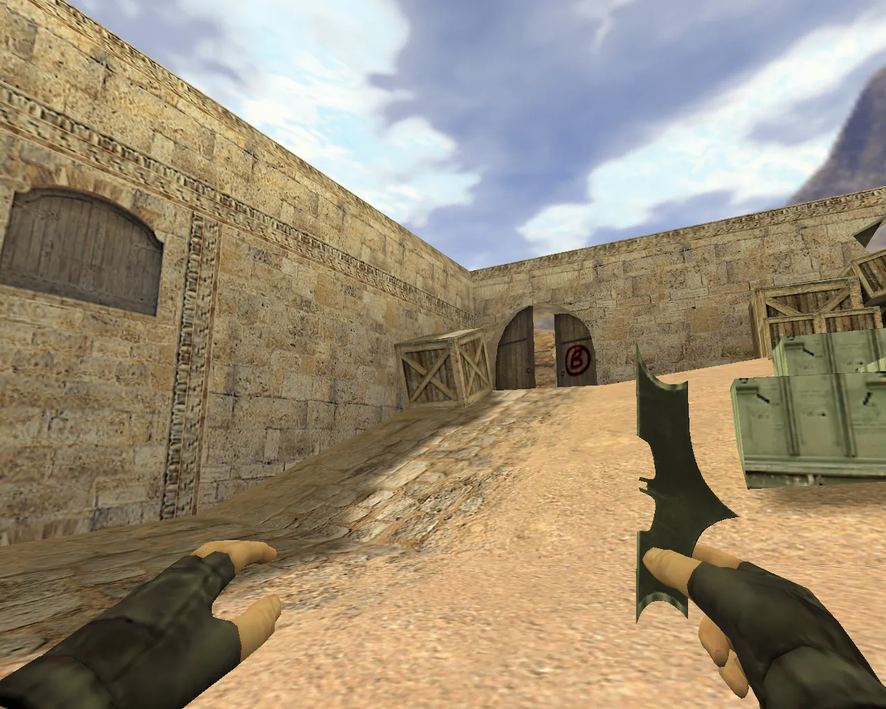 Скриншот Модель «Бэтаранг» для CS 1.6: v_, p_, w_ нож, звуки, анимация осмотра, текстуры и настройка