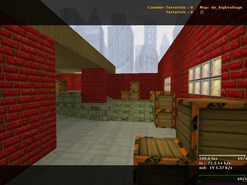 Скриншот  Карта de_highvoltage для CS 1.6: тактика за T и CT, точки, .nav и оптимизация