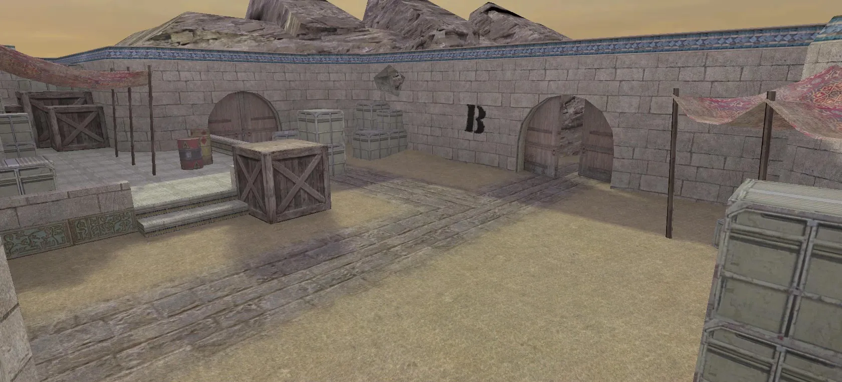 Скриншот  de_dust2_xbox для CS 1.6: карта, точки, тактика за CT/T, .nav для ботов, оптимизация wpoly