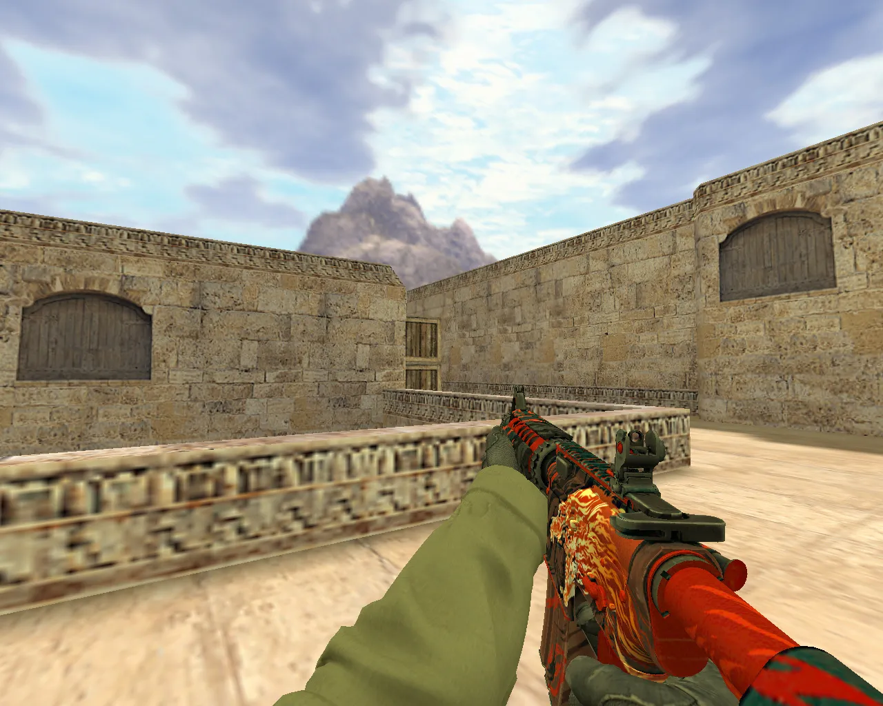 Скриншот Модель m4a4 «Вой» v_ для CS 1.6: p_ w_ модели, звуки, анимации осмотра и качество текстур