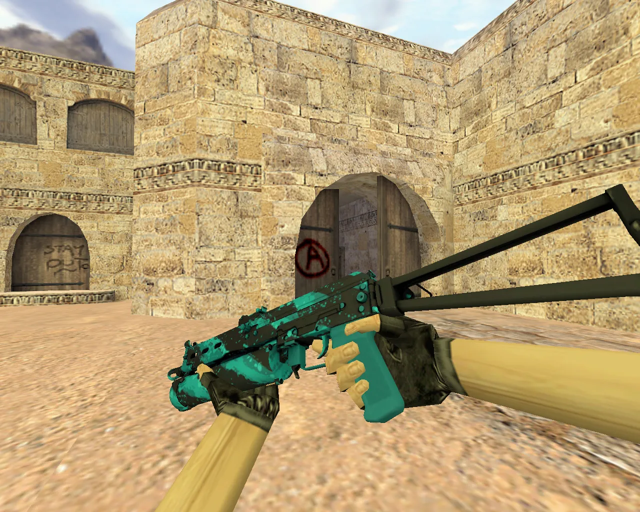 Скриншот Модель Бизон Голубая струя для CS 1.6 - Скачай сейчас