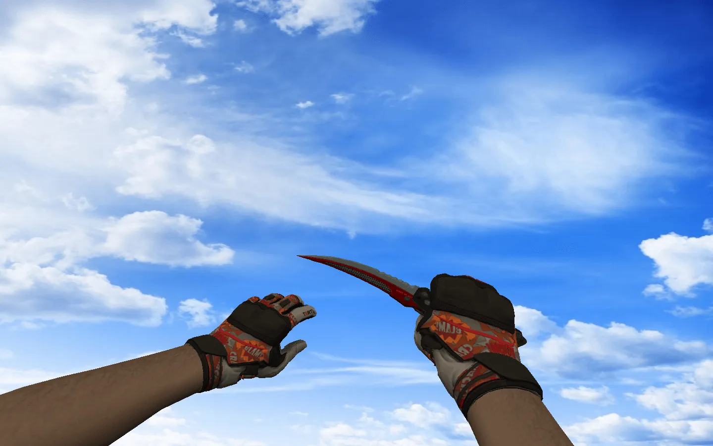 Скриншот Пак оружия CS 1.6 с мотоциклетными перчатками «БУХ!»: АК-47, AWP, DE, Glock-18, M4A4, SG 553, USP-S и ножи