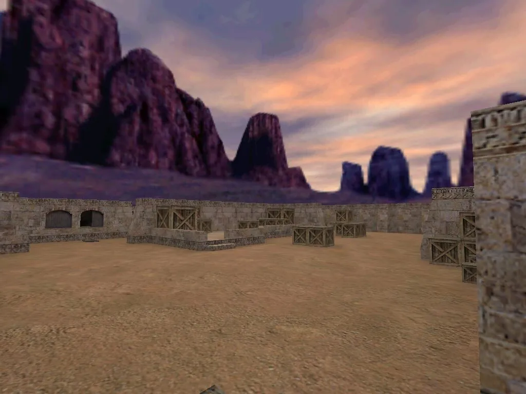 Скриншот  de_arabia2 для CS 1.6: тактики за CT/T, точки на пленте, .nav и оптимизация карты