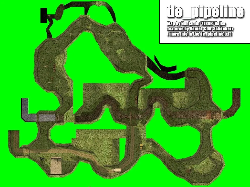 Скриншот  Карта de_pipeline для CS 1.6 - Тактические возможности и анализ