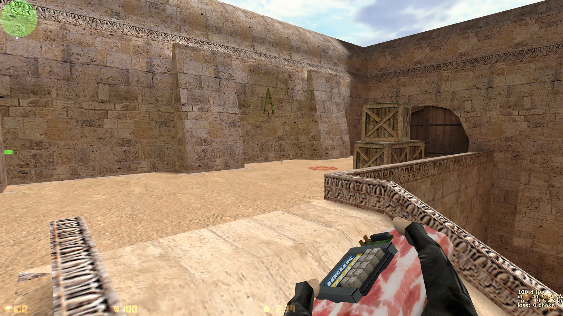 Скриншот  de_dus2tec — DE карта для CS 1.6: ацтек + dust2 план, точки для Т/КТ, .nav и оптимизация