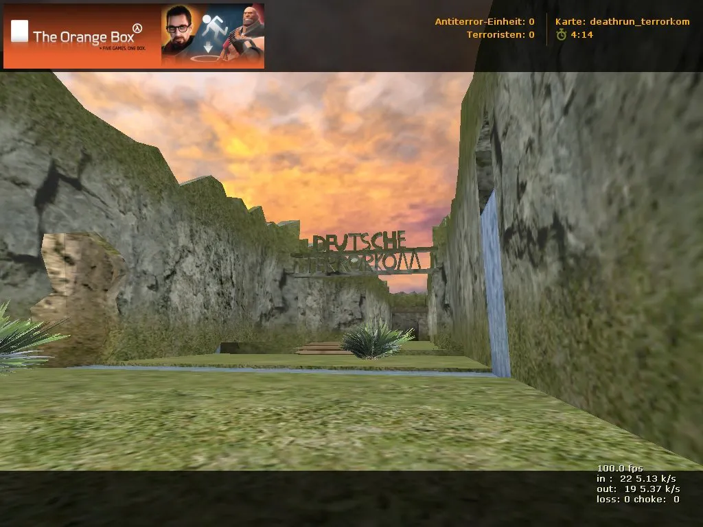 Скриншот  deathrun_terrorkom — карта Deathrun для CS 1.6: точки, маршруты, .nav и оптимизация