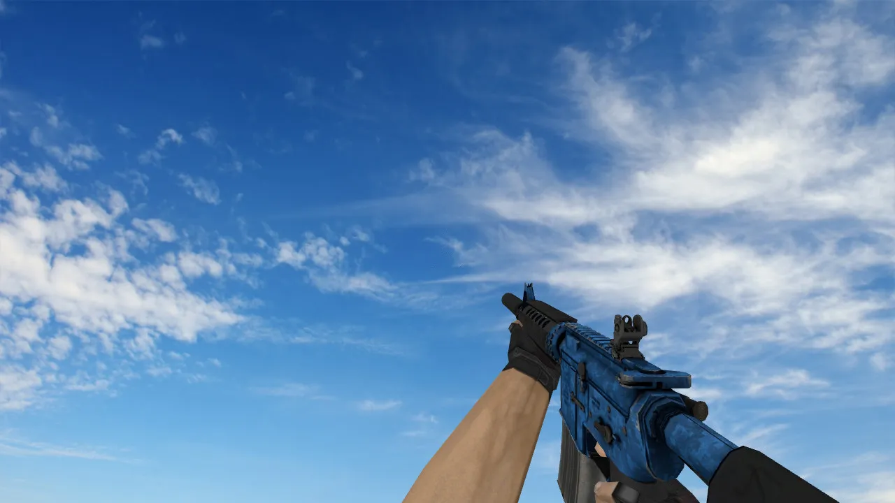 Скриншот Модель M4A1 «Ржавый кобальт» v_ / p_ / w_ для CS 1.6: звуки, анимация осмотра, качество текстур