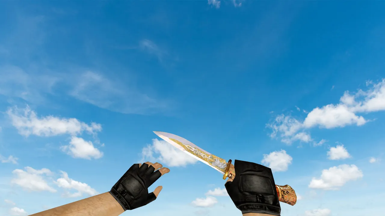 Скриншот Модель ножа Wolf Sight Blade для CS 1.6: v_/p_/w_ модели, звуки, анимация осмотра, качество текстур