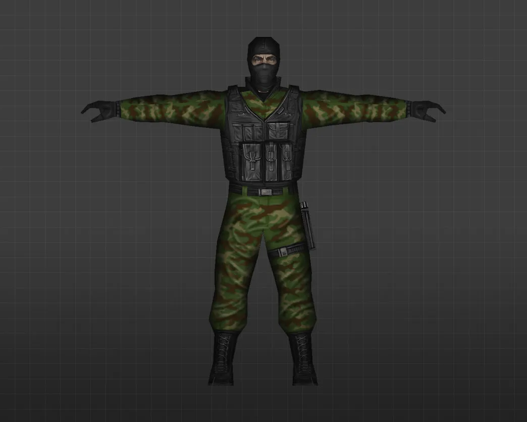 Скриншот Модель 'Лесной спецназ' для CS 1.6 - Уникальный скин для вашего игрока