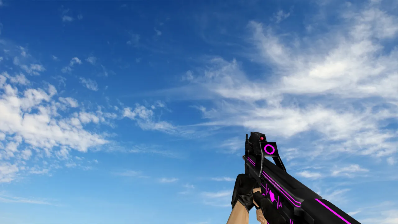Скриншот Модель «P90 Neon Pulse» для CS 1.6: Идеальный выбор для геймеров