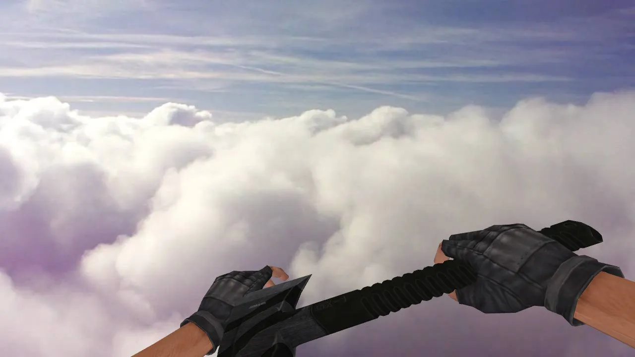 Скриншот Модель ножа «Commando Hatchet» v_ для CS 1.6: звуки, анимация осмотра, качество текстур