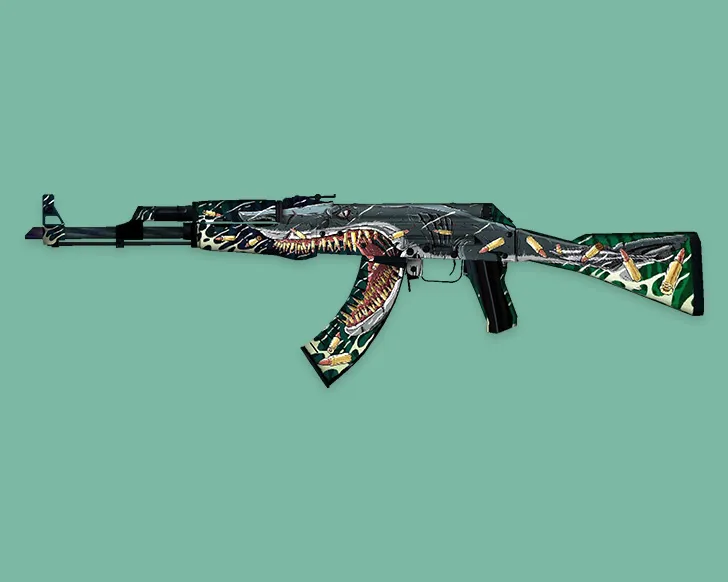 Скриншот АК-47 «Дикая акула» v_model для CS 1.6: p_ и w_ модели, анимация осмотра, звуки и текстуры