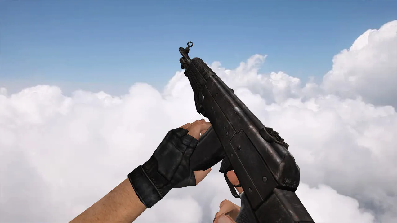 Скриншот  Модель v_ / p_ / w_ «AN94 Abakan» для CS 1.6: звуки, анимация осмотра, качество текстур