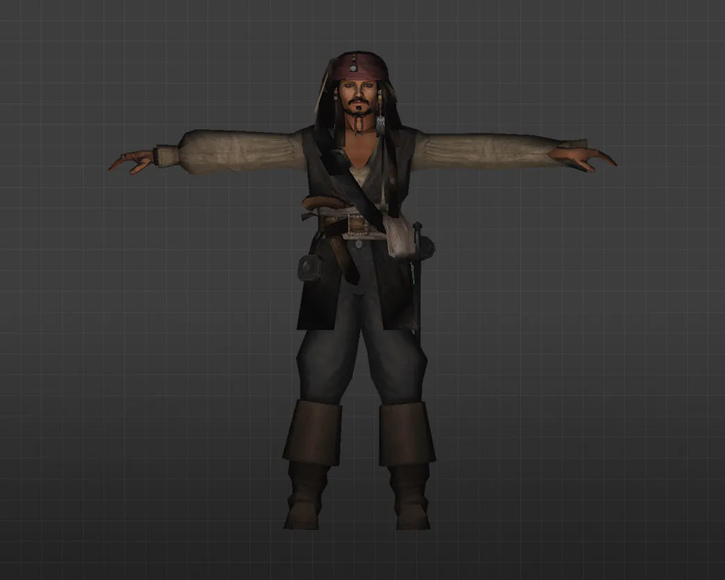 Скриншот Модель «Джек Воробей» для CS 1.6 - Играйте стильно и уникально!