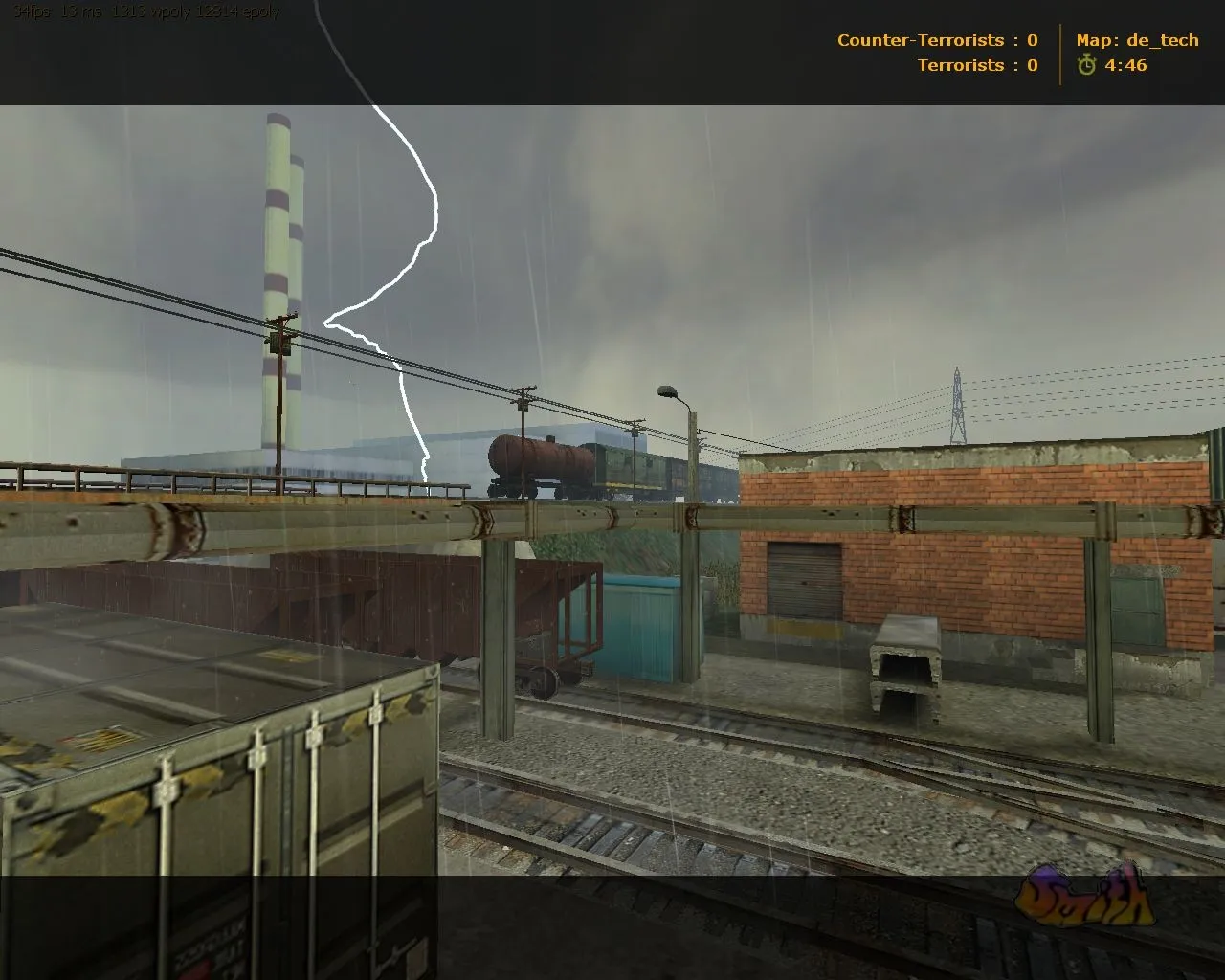 Скриншот  Карта de_tech для CS 1.6 - Тактические возможности и баланс