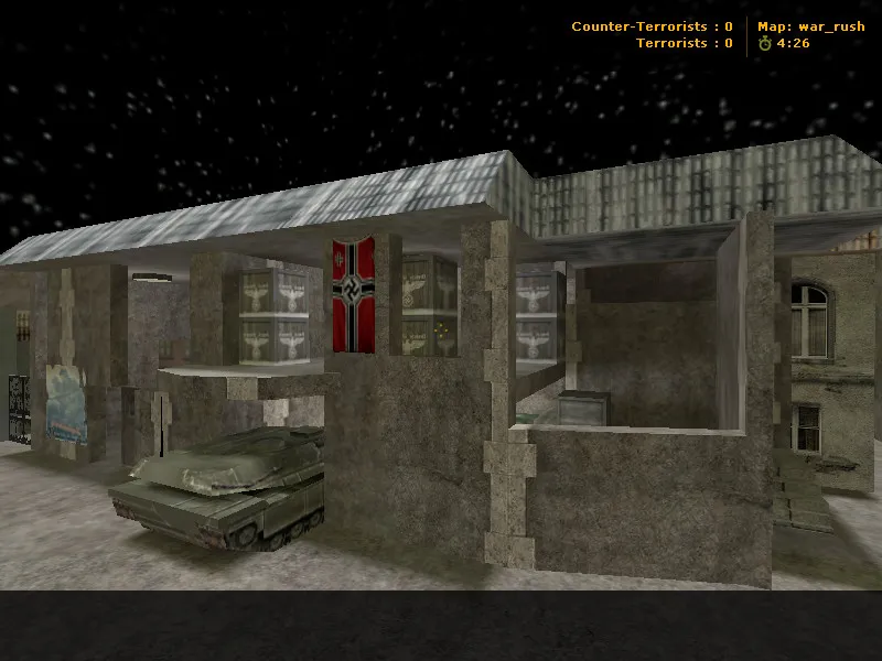 Скриншот  Карта «war_rush» для CS 1.6: тактические особенности и оптимизация