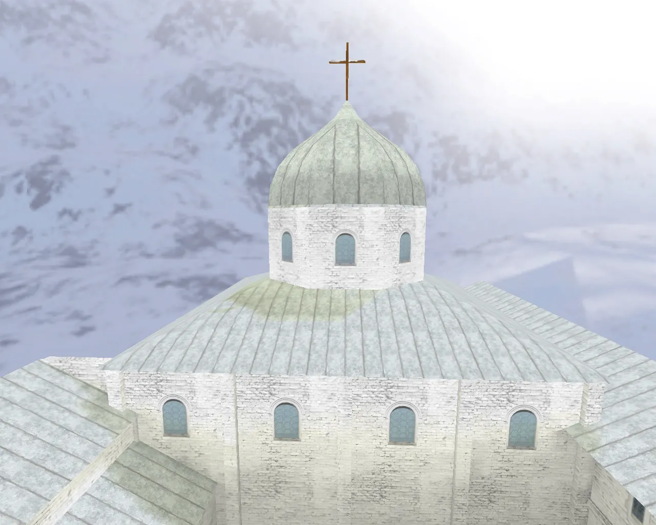 Скриншот de_cloister карта для CS 1.6: точки, маршруты, .nav для ботов, оптимизация wpoly/epoly и настройка под сервер