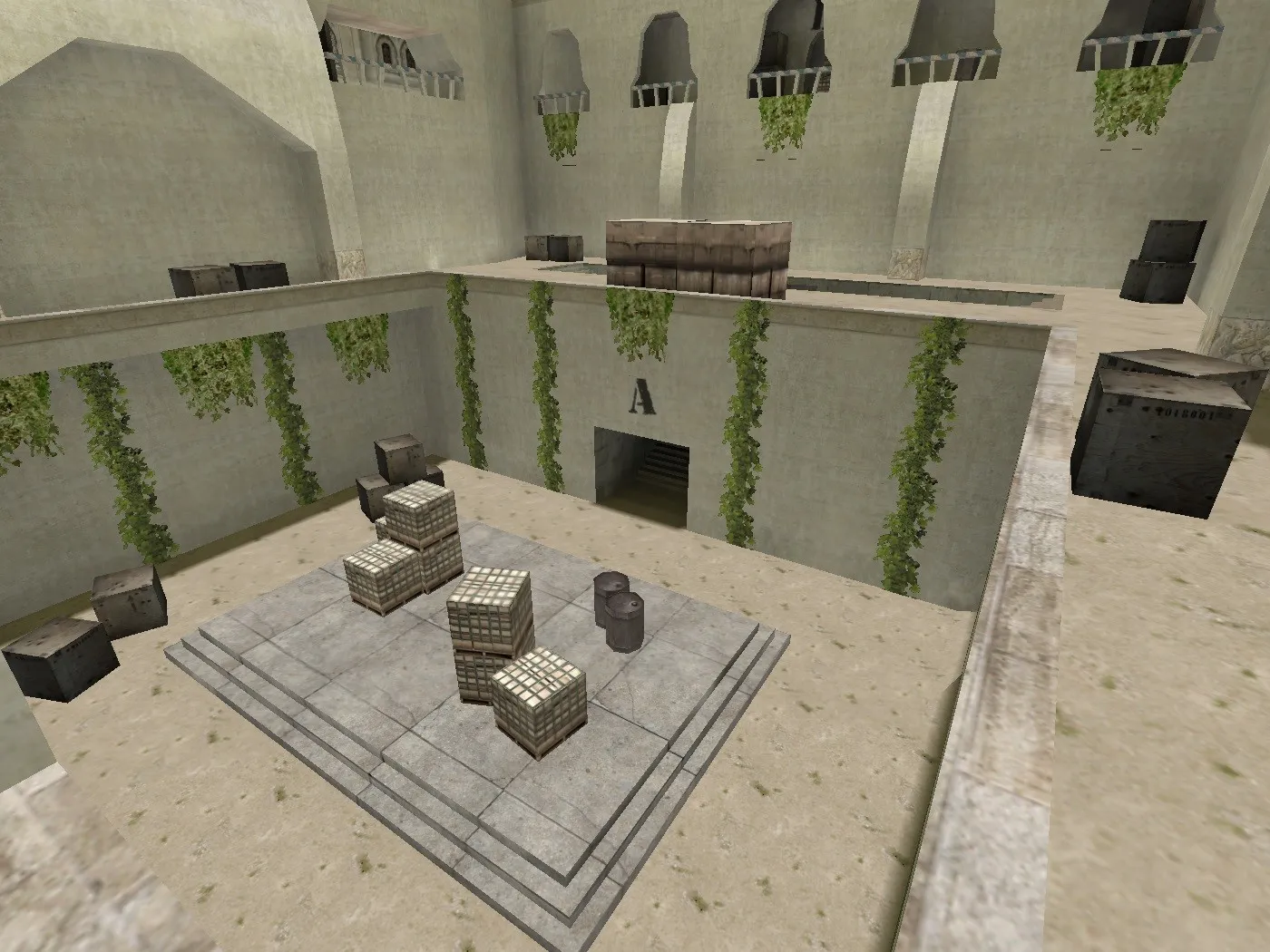 Скриншот  Карта de_anarchy_csgo для CS 1.6: баланс сторон, точки, .nav для ботов и оптимизация wpoly/epoly