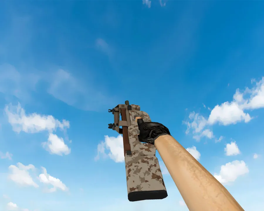 Скриншот P90 | Пиксельный камуфляж «Пустыня» для CS 1.6