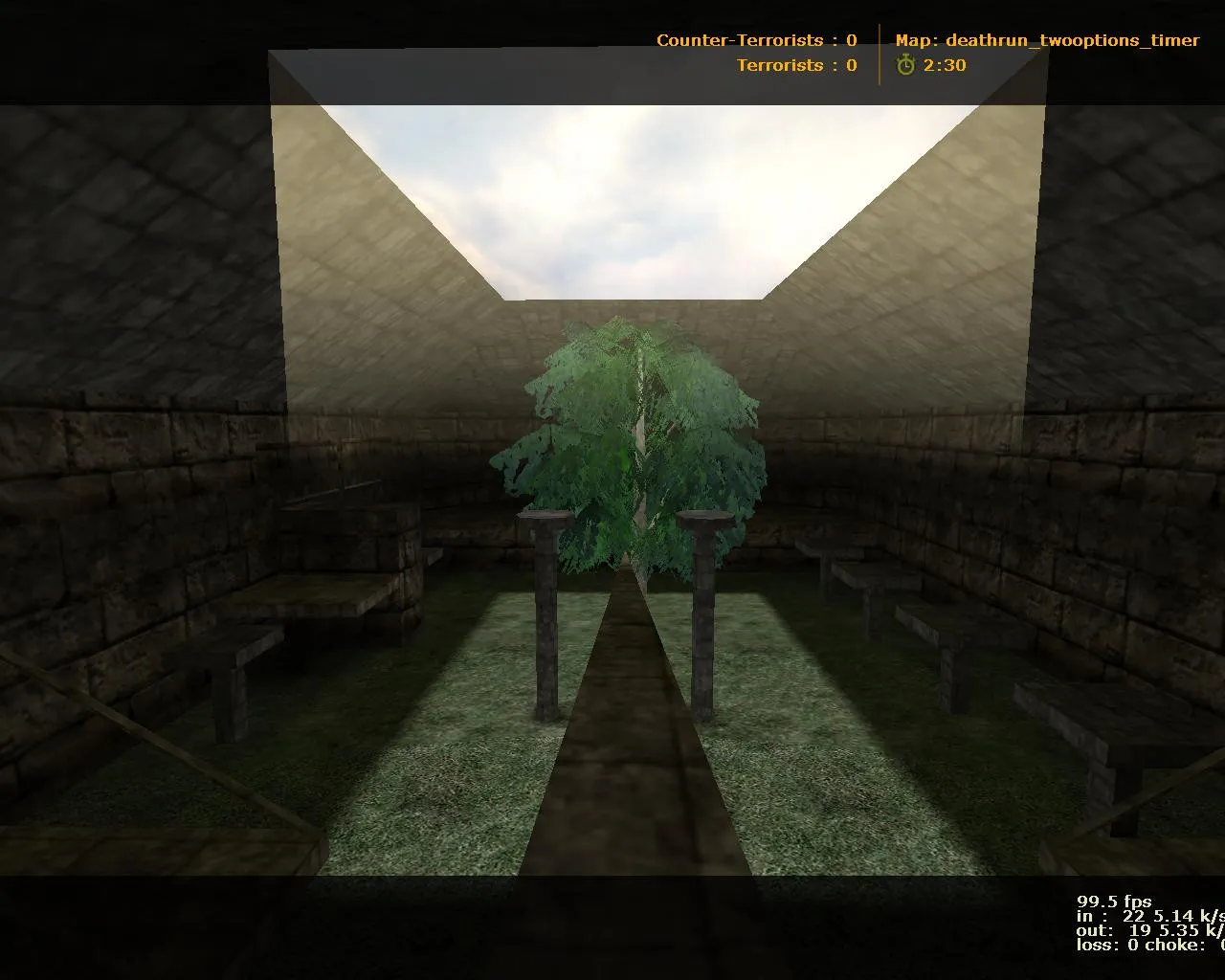 Скриншот  deathrun_twooptions_timer для CS 1.6: таймер, две опции и боты по .nav